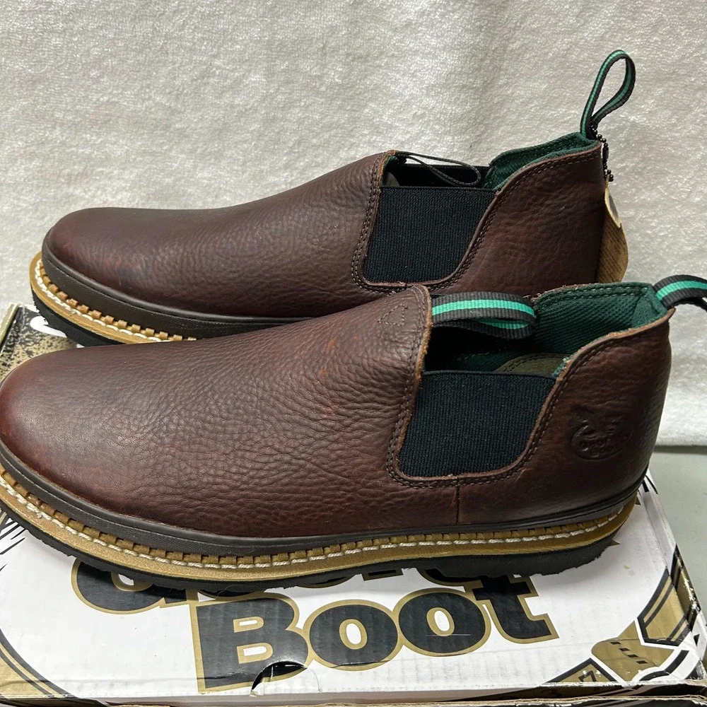 Georgia Boot Mens Size 14M Romeo Brown Leather Georgia Giant GR262 Ankle Boots